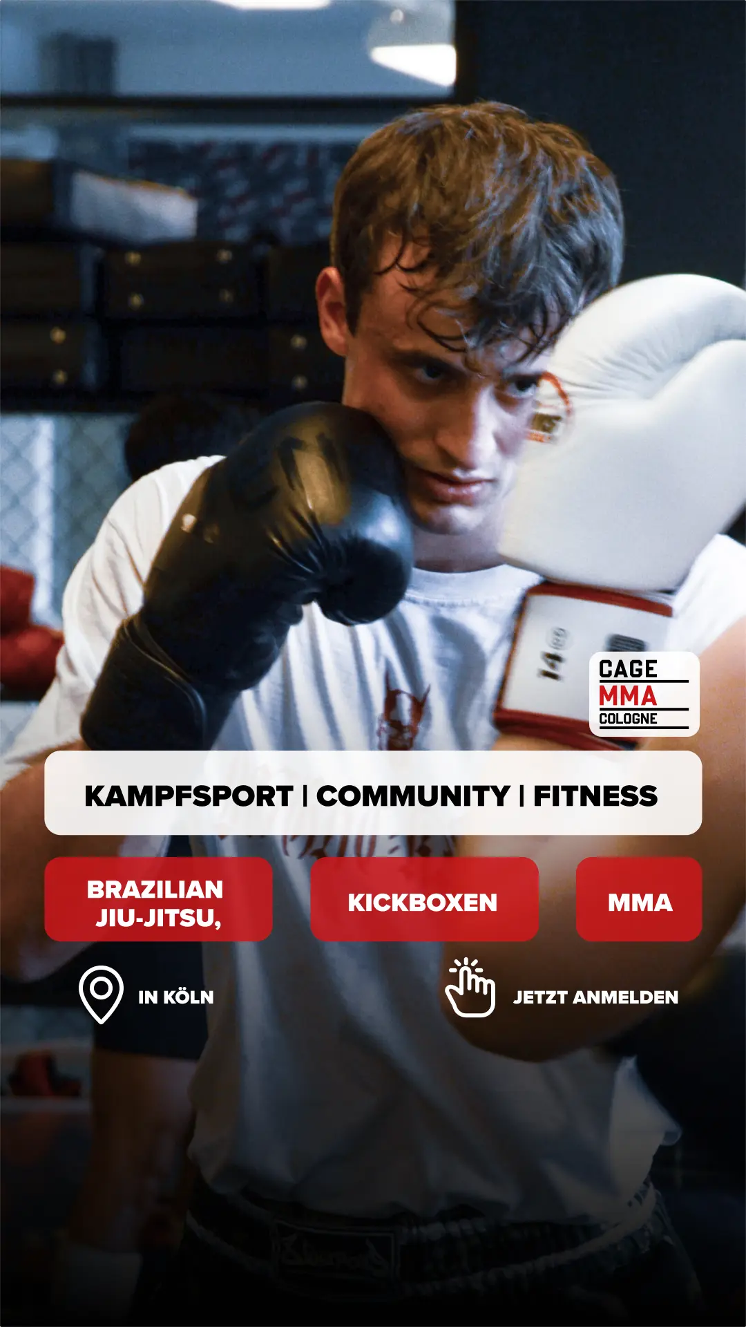 Ad-Creative für Cage MMA in Köln: Kampfsport, Community und Fitness — Brazilian Jiu-Jitsu, Kickboxen und MMA