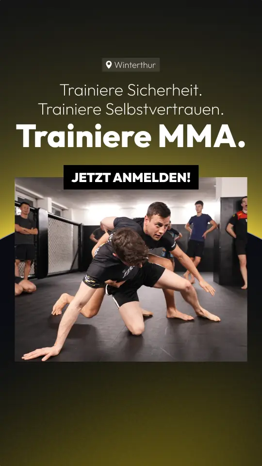 Ad-Creative für Impact Martial Arts Winterthur: Trainiere Sicherheit, trainiere Selbstvertrauen, trainiere MMA